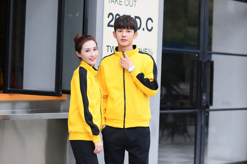 秋冬装快餐火锅店服务员工作服长袖卫衣定制超市工装加厚外套印字(图39)