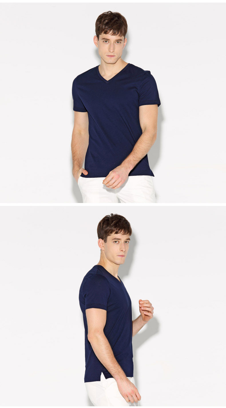 1575188771852816.jpg 男士休闲基础款V领短袖T恤修身男装上衣(图11)