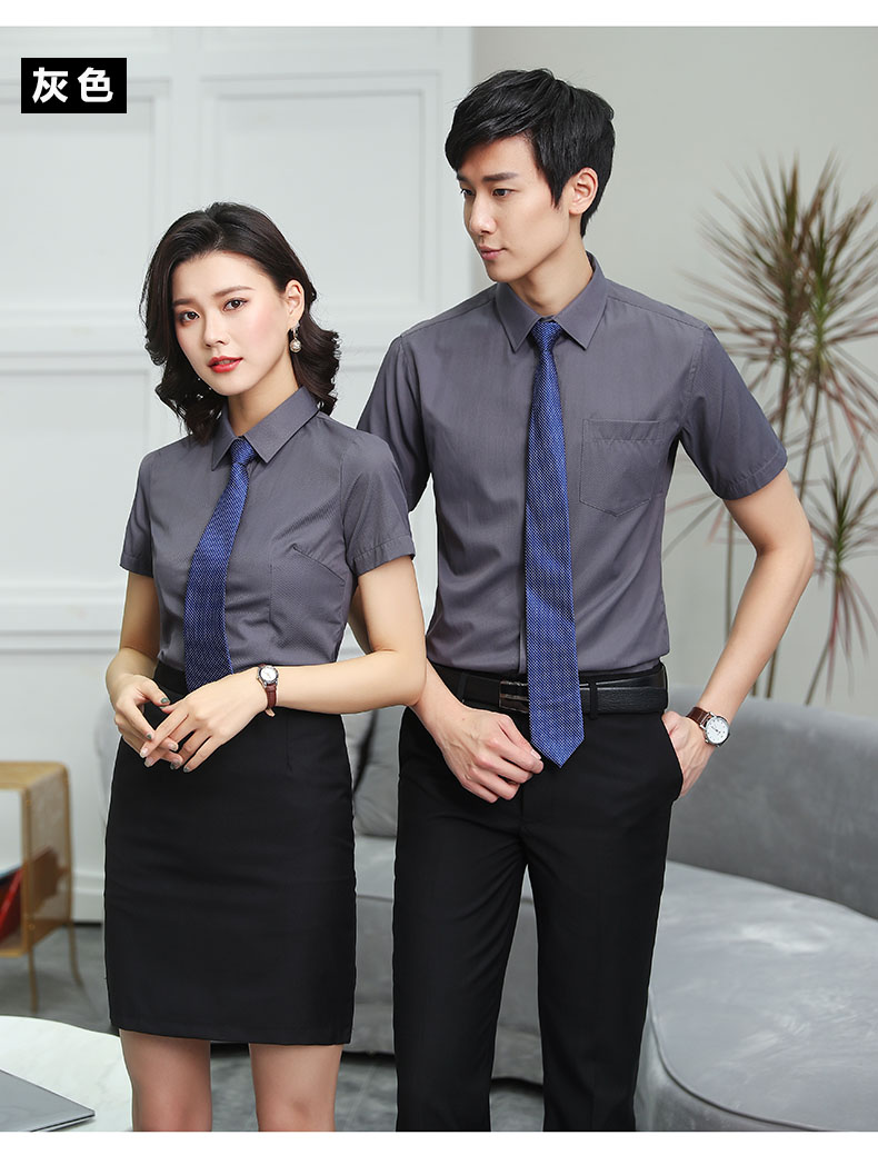 D003#男女同款短袖衬衫(图7)