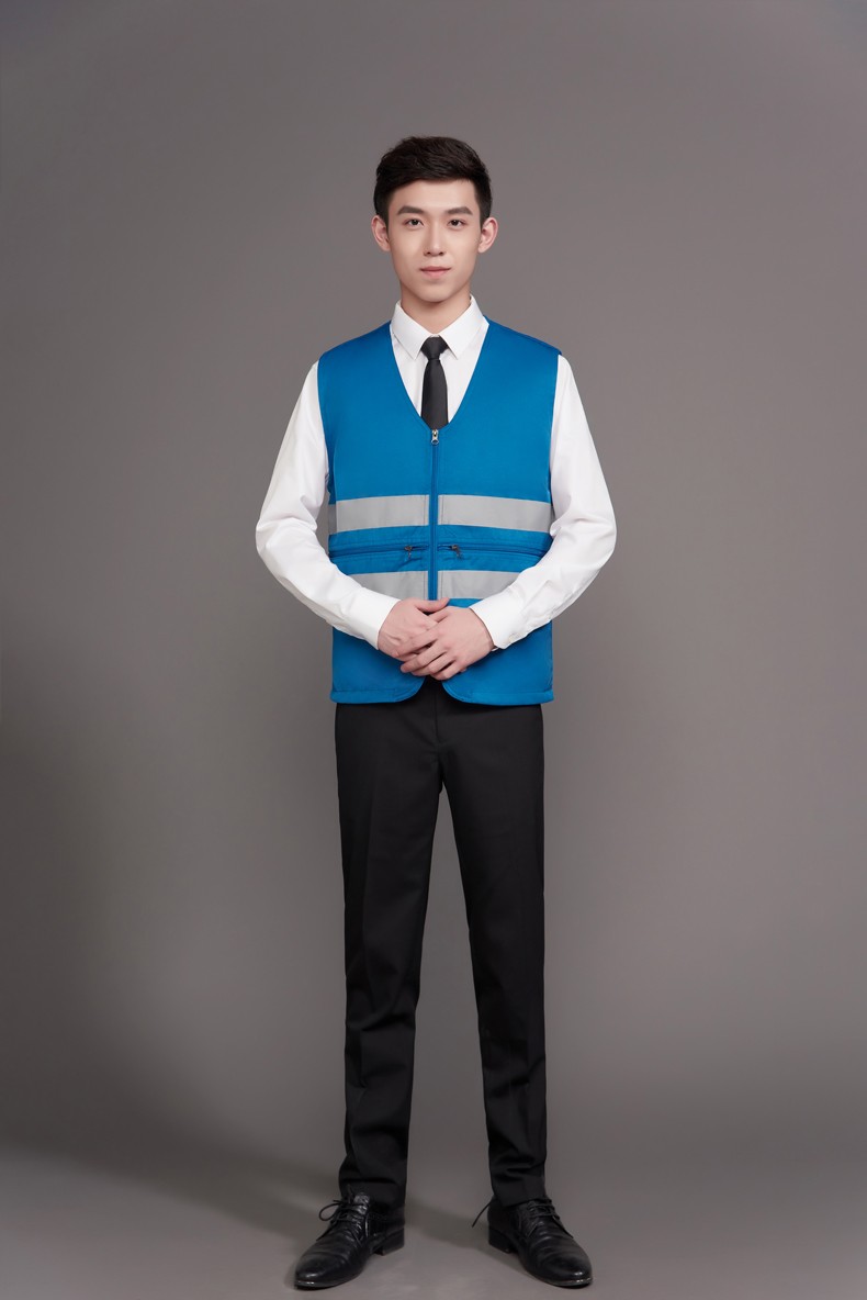 工作服马甲定制印LOGO建筑工程施工反光条安全背心外卖送餐员制服(图31)