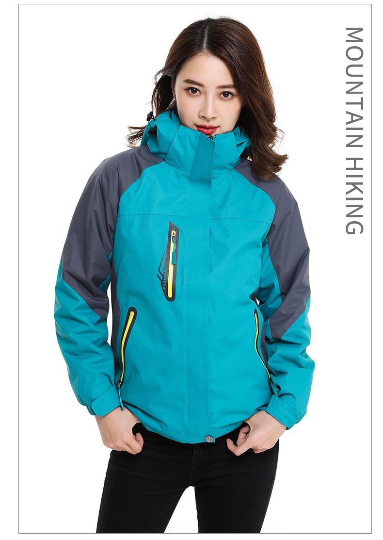 冲锋衣男女三合一潮牌两件套可拆卸加绒加厚秋冬季防水户外登山服(图12)