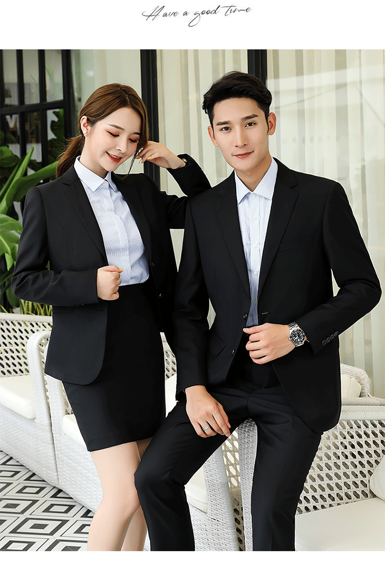 9500# 50%羊毛料黑色男女西装(图8)