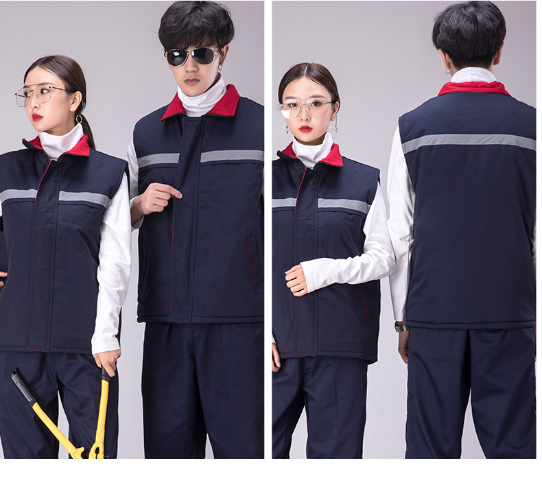 工作服马甲环卫马甲铁路公路马甲反光条马甲_背心工装马定制(图8)