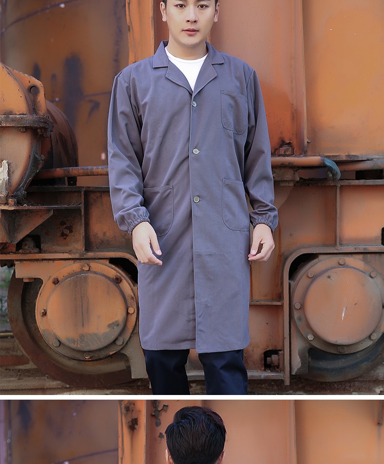 工作服大褂男女春秋长款搬运仓库劳保服蓝大褂上衣企业定制印绣字(图7)