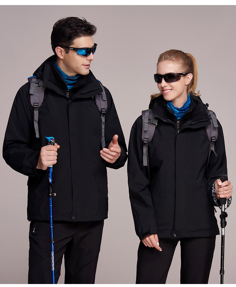 外卖冲锋衣定制工作服外套防风防水加厚企业工装情侣登山服印logo(图12)