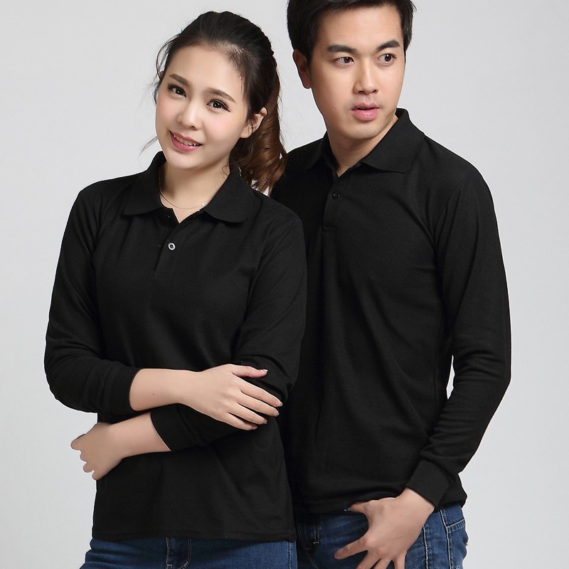 长袖广告衫定制工作服T恤同学会圆领纯棉polo衫印字logo文化衫(图21)