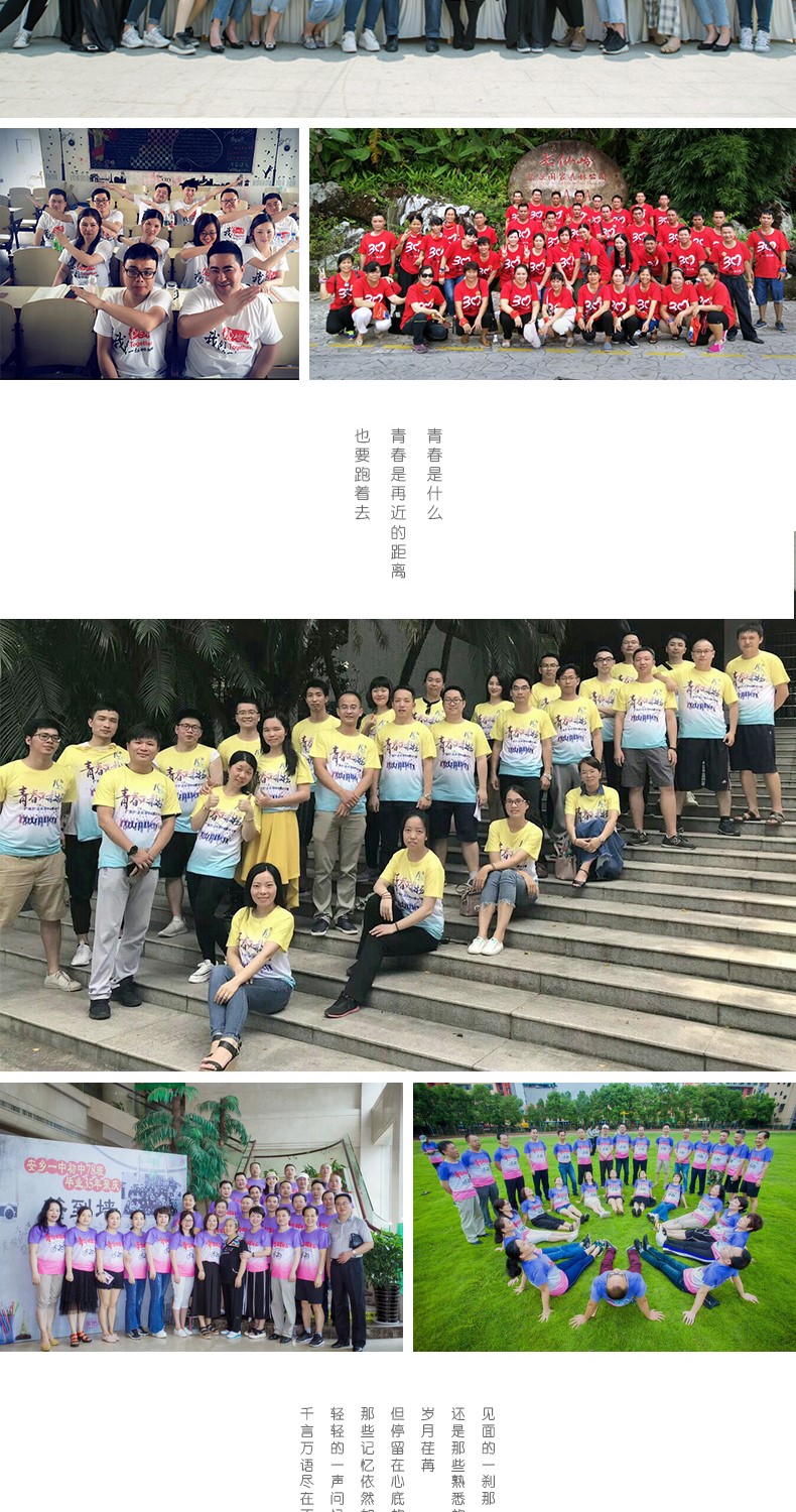 同学聚会t恤定制工作衣服装团体班服文化衫同学会logo短袖印字diy(图3)