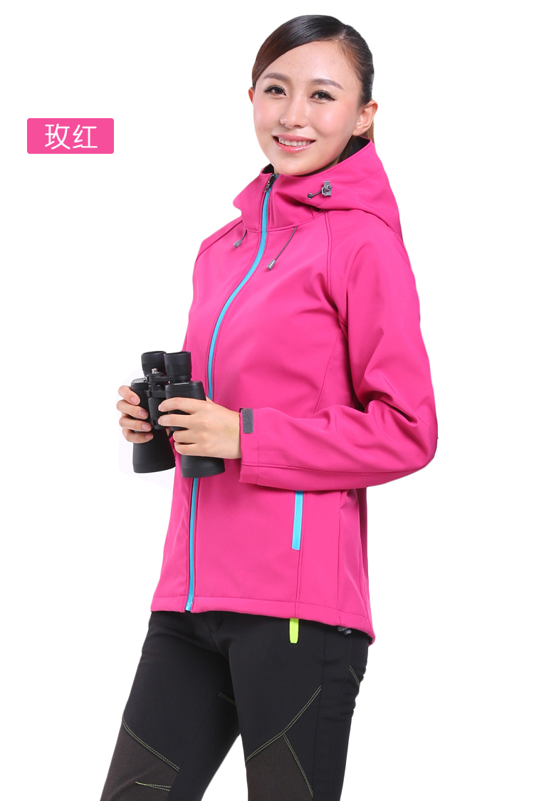 软壳户外单层冲锋衣定制秋冬保暖抓绒运动防风防水外套定做印logo(图19)