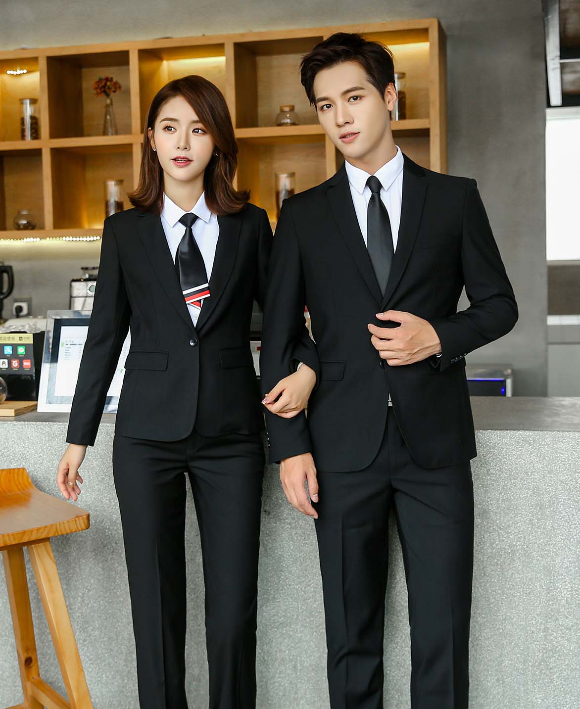 CQ666#男女西装套装高档仿毛哔叽(图10)