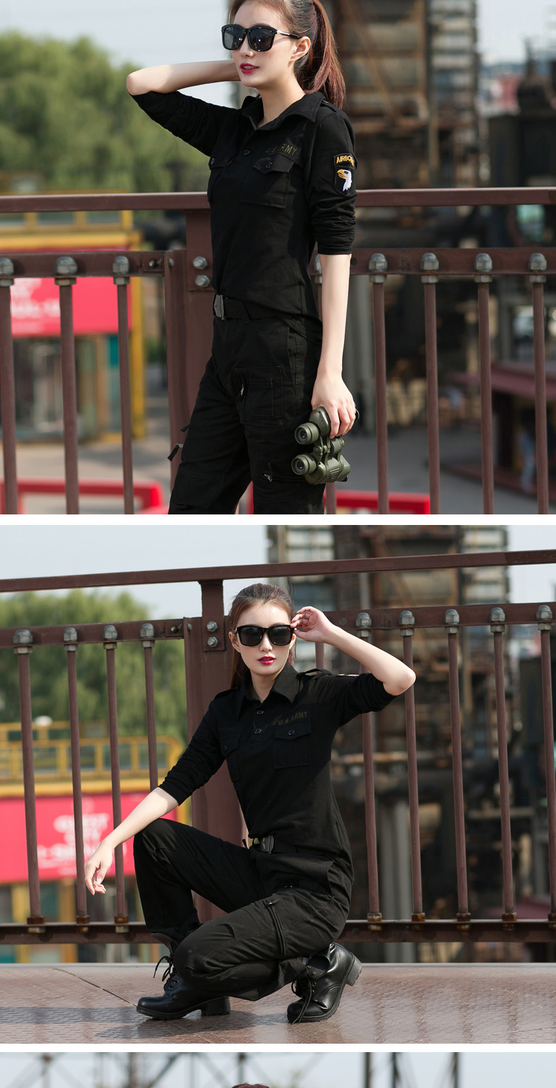 夏季迷彩短袖女显瘦上衣新款修身翻领t恤水兵舞服宽松军迷军装男(图16)