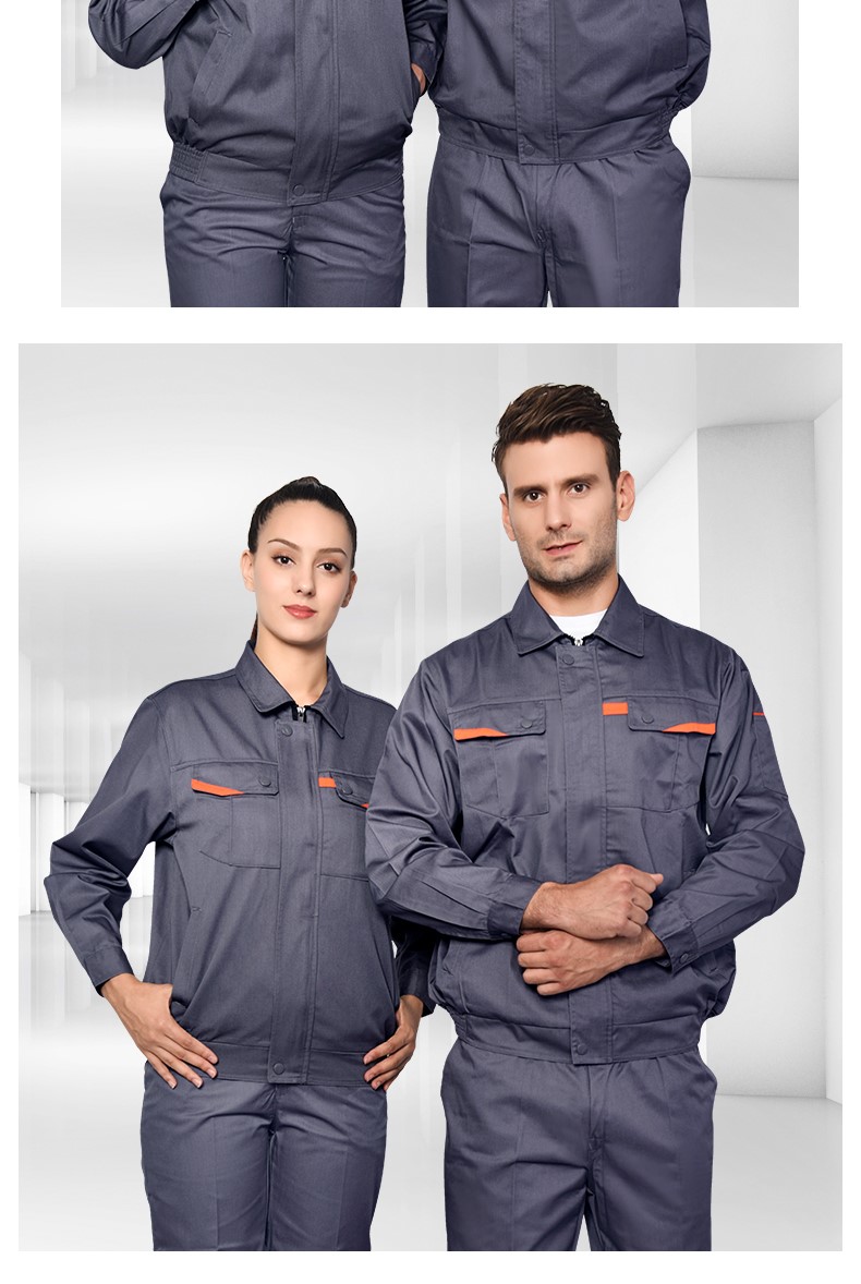 长袖工作服套装男汽修机修服男士劳保服耐磨工人车间秋冬上衣定制(图12)
