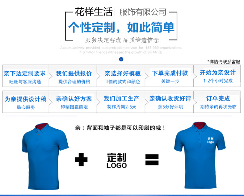 1575183238471038.jpg 立领纯棉长短袖polo衫夏秋工作服T恤定制印字logo绣字班服广告衫(图3)
