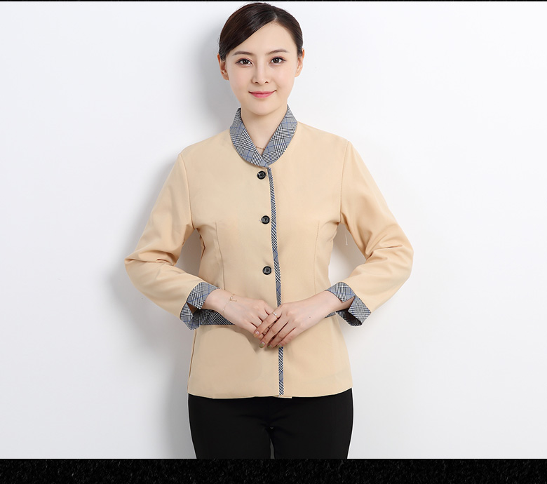 保洁服长袖秋冬装套装女物业酒店家政阿姨服装客房清洁工作服定制(图11)