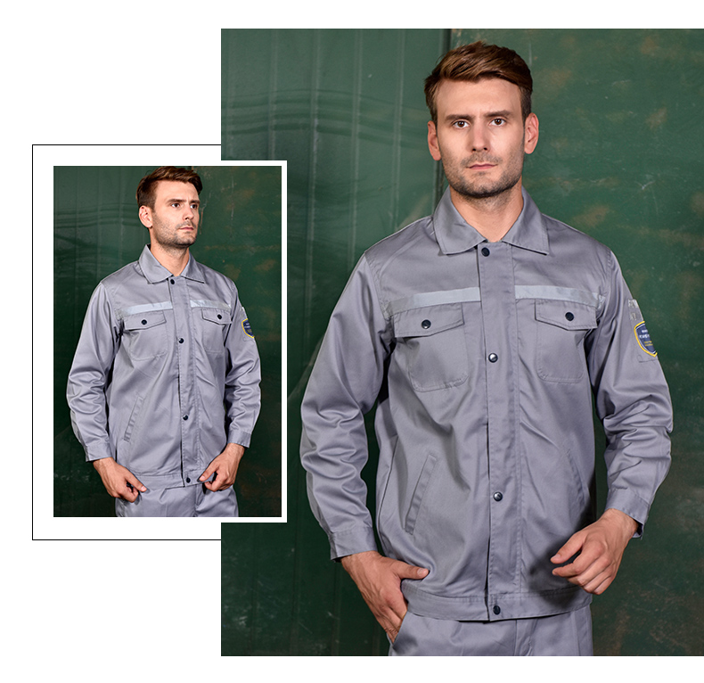 春秋防静电工作服套装男电工加气加油站防油防水反光条劳保服(图12)