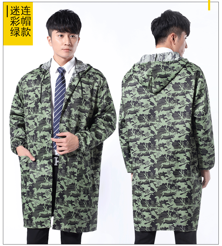 定制绿色褂工作服男长款上衣印字logo仓库搬运工装罩衣劳保服耐磨(图5)