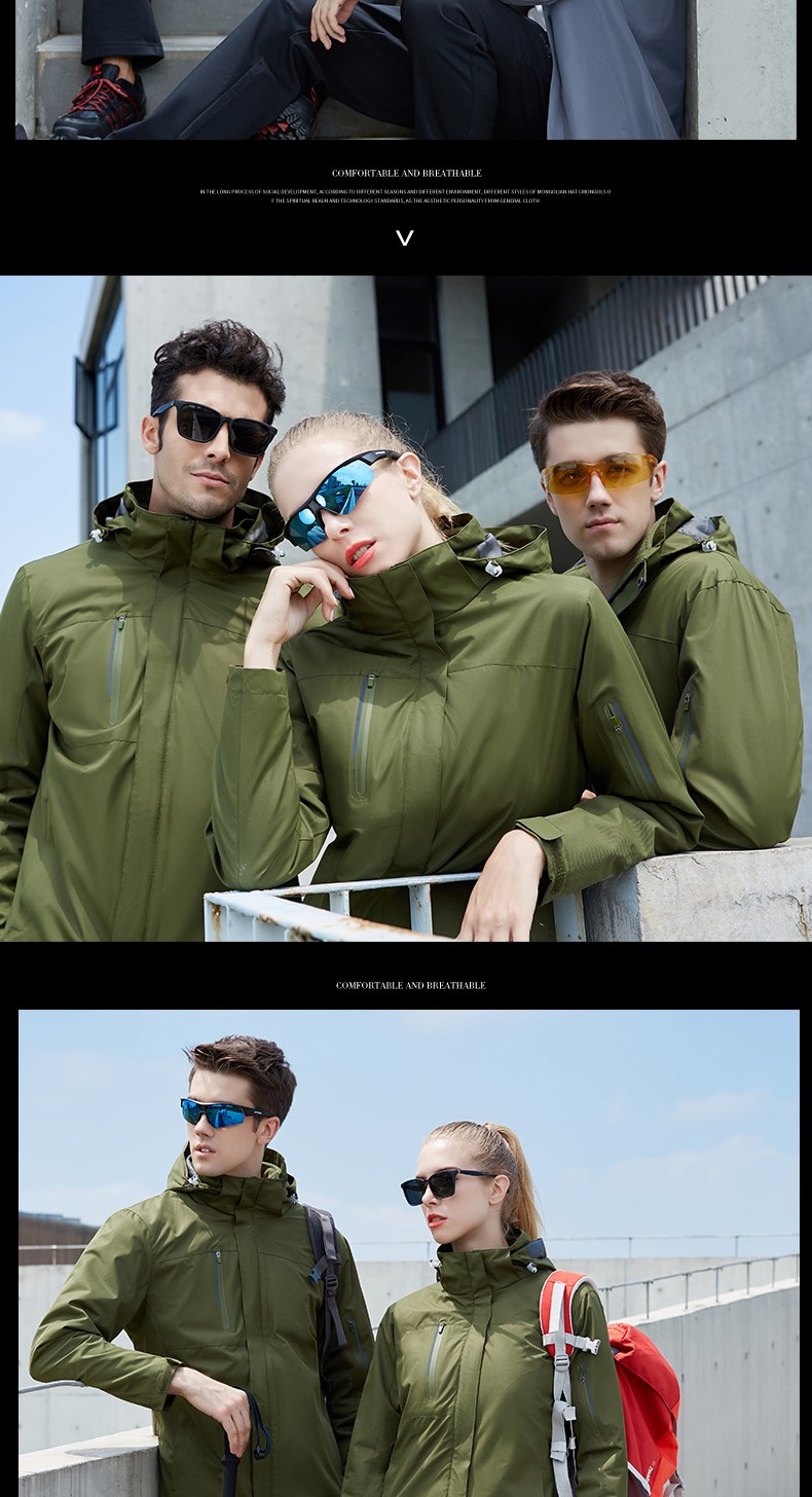 冲锋衣工作服定制三合一防风保暖外套男女工装团队服印字刺绣logo(图20)