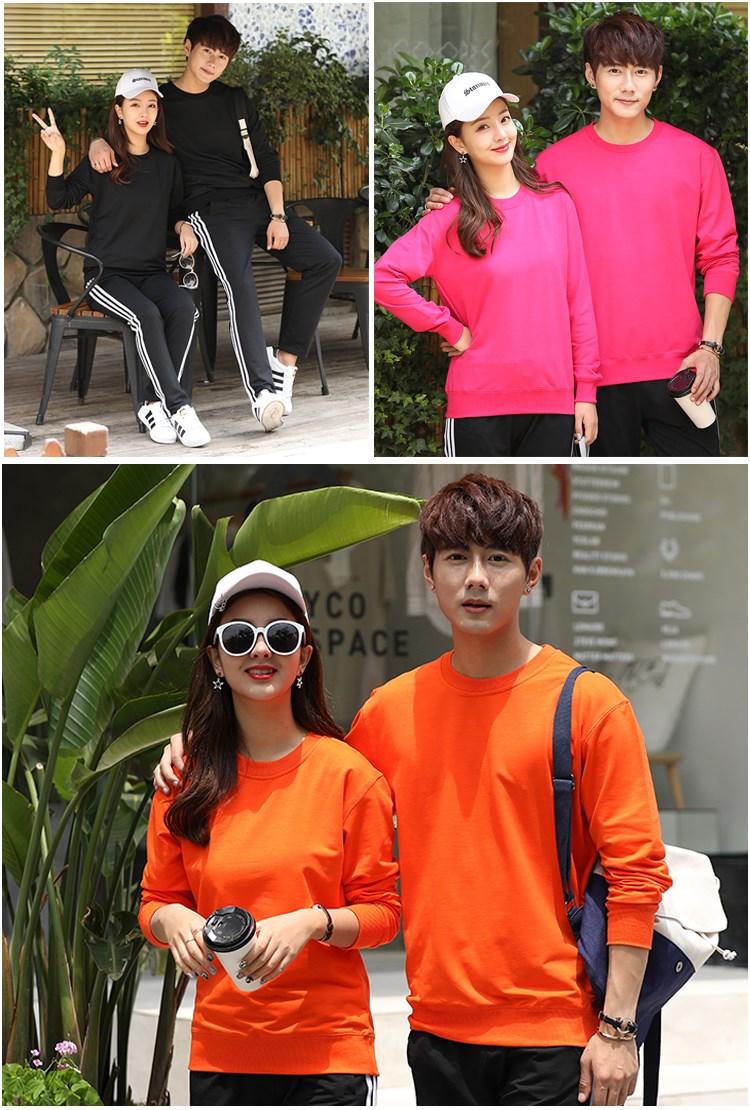 圆领加绒长袖卫衣定制聚会文化广告衫工作服班服diy印制logo字(图11)