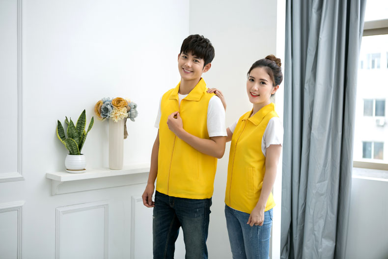 超市商场男女销售员印字工作服马甲志愿者婚庆公司马甲定制logo(图19)