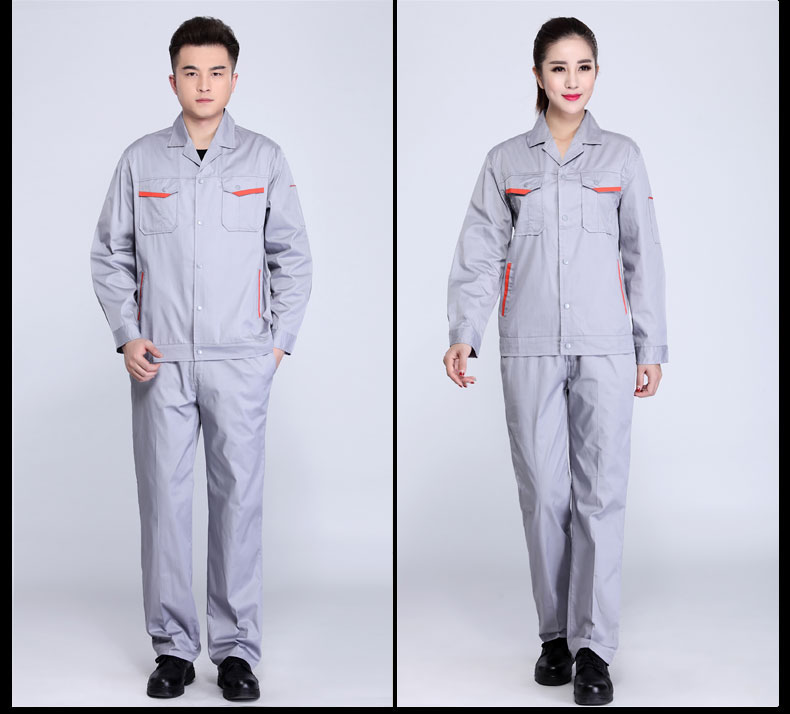 长袖工作服套装男耐磨春秋冬厂服上衣定制汽修机电工装劳动劳保服(图15)