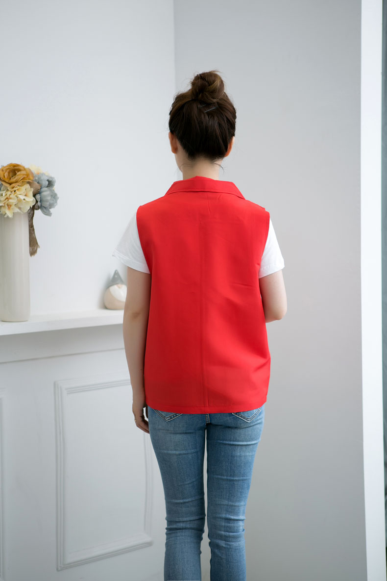 超市商场男女销售员印字工作服马甲志愿者婚庆公司马甲定制logo(图5)