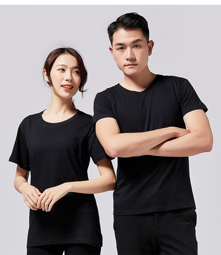 200克精梳棉圆领广告衫 班服 工作服短袖T恤 团体活动文化衫定制(图19)