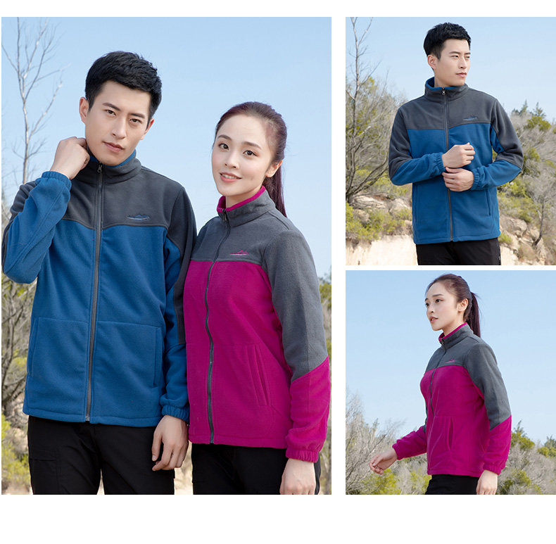 红色冲锋衣工作服定制印字logo三合一可拆卸外套防风防水登山服男(图26)