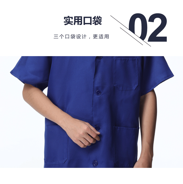 蓝大褂工作服男女劳保服罩衣仓库搬运工服长袖耐磨防尘长款长大褂(图6)