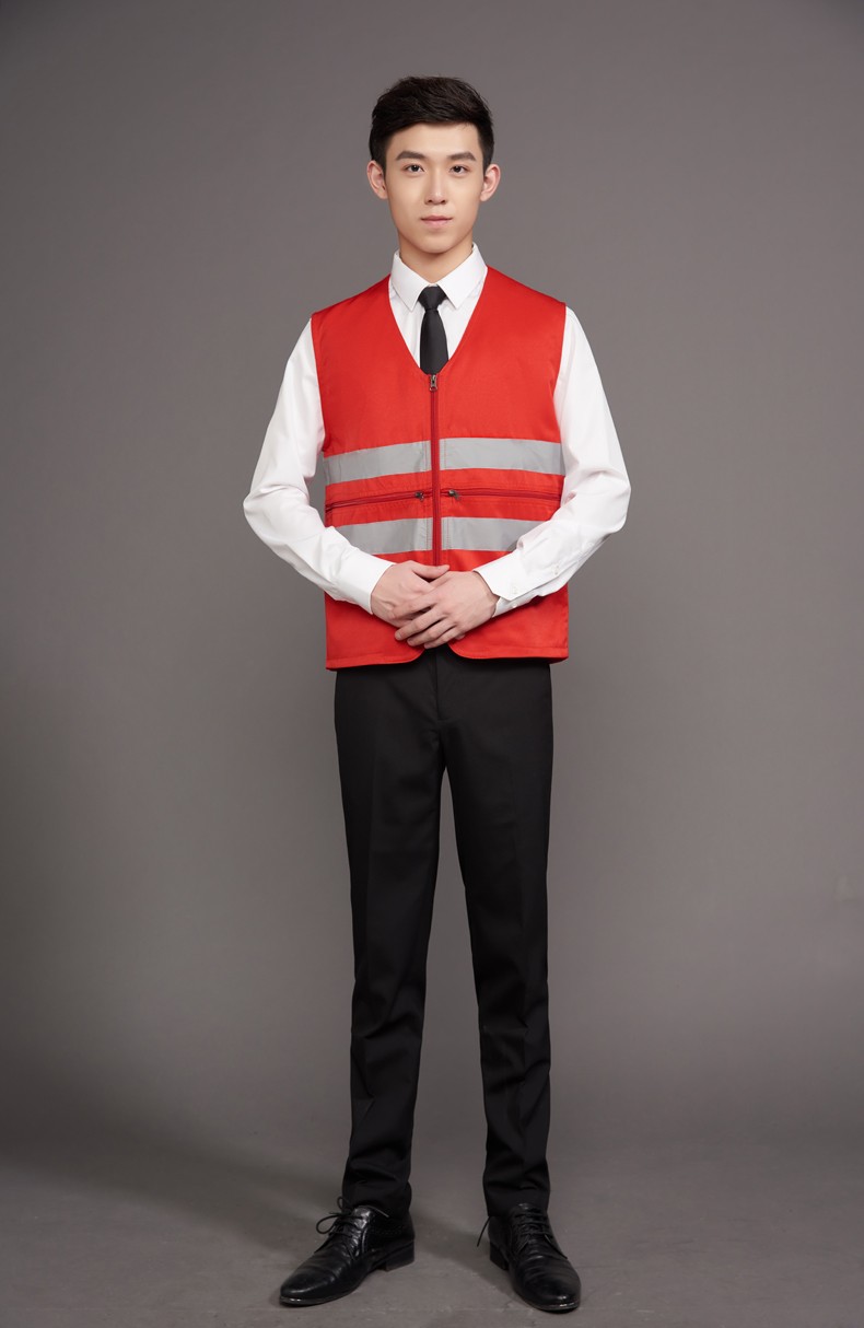 工作服马甲定制印LOGO建筑工程施工反光条安全背心外卖送餐员制服(图22)