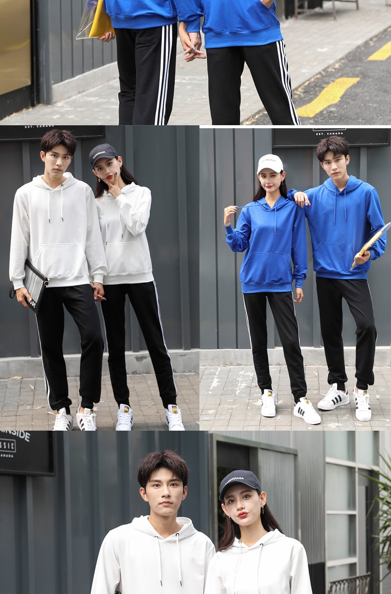 加绒带帽卫衣女工作服秋冬装定制班服团体活动衫男服务员印字diy(图9)