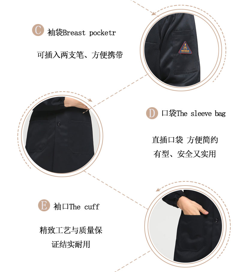 防酸碱静电工作服大褂长款实验室化学防化防护服白男女静电服(图7)