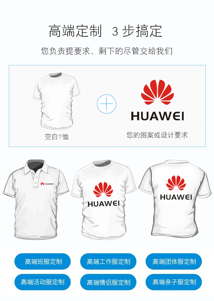 翻领广告衫定做工作服夏短袖团体服diy定制t恤文化衫polo衫印logo(图4)