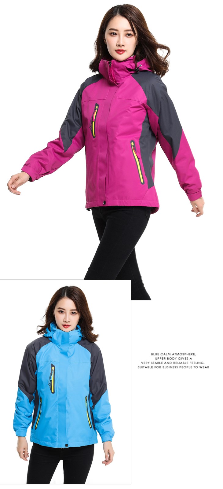 冲锋衣男女三合一潮牌两件套可拆卸加绒加厚秋冬季防水户外登山服(图15)