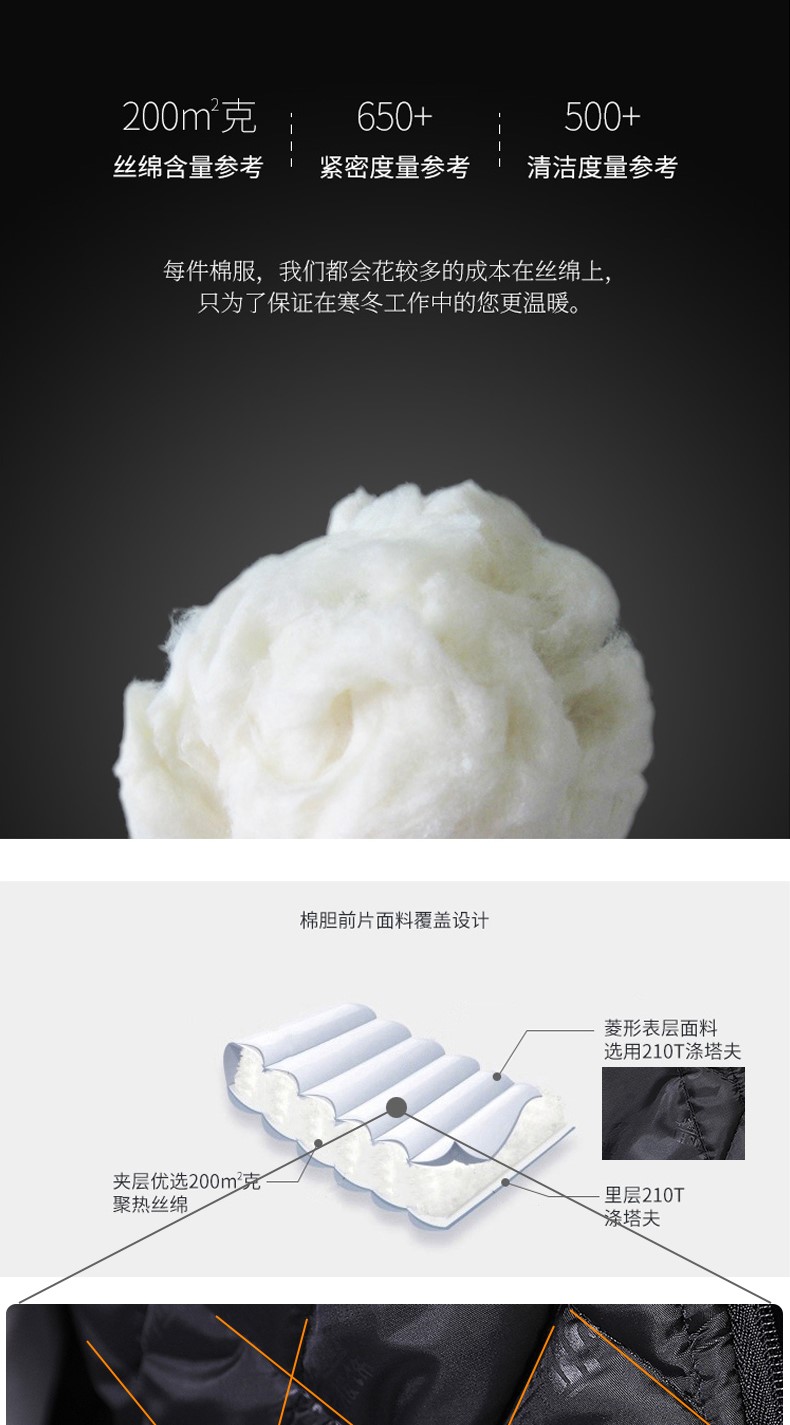 冬季工作服套装男棉衣棉袄加厚保暖劳保定制可拆卸汽修厂防寒耐磨(图5)