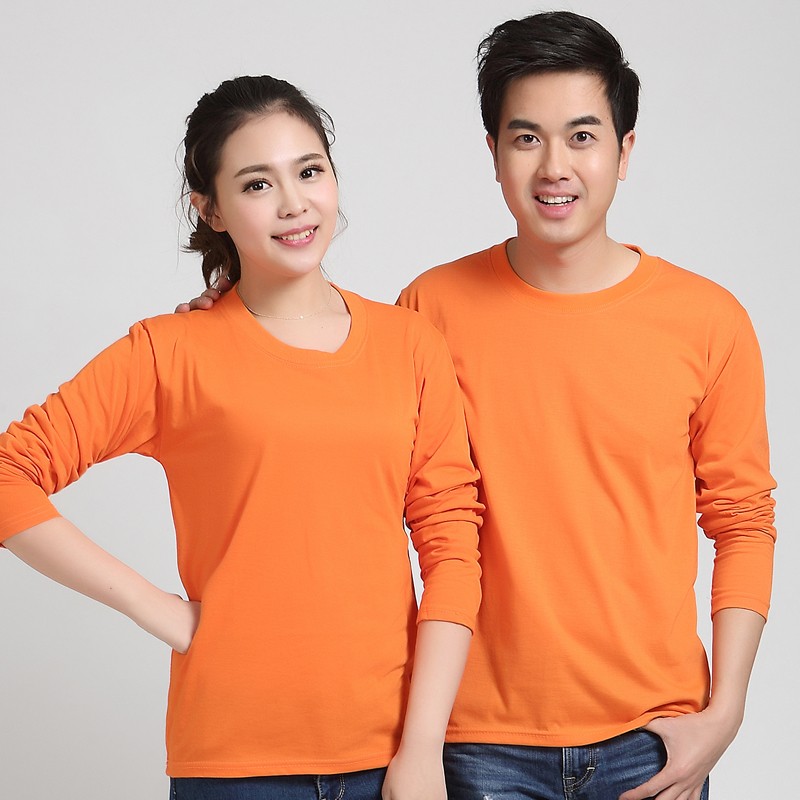 长袖广告衫定制工作服T恤同学会圆领纯棉polo衫印字logo文化衫(图29)