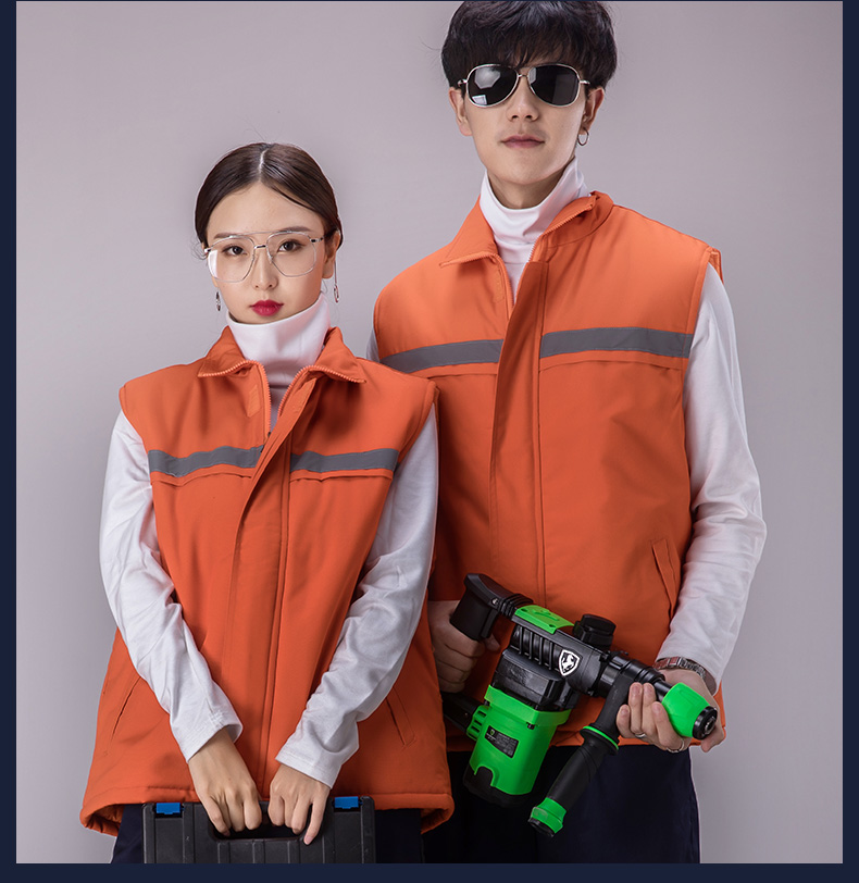 工作服马甲环卫马甲铁路公路马甲反光条马甲_背心工装马定制(图11)