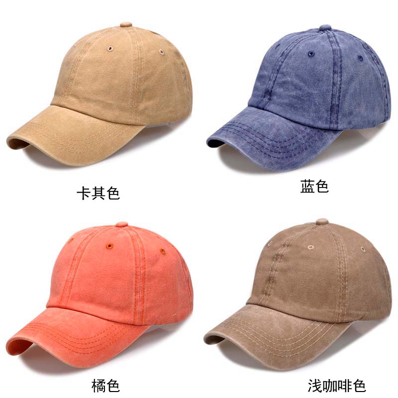 洗水棉棒球帽定制广告帽子遮阳鸭舌帽男女棉工作帽订制刺绣印logo(图3)