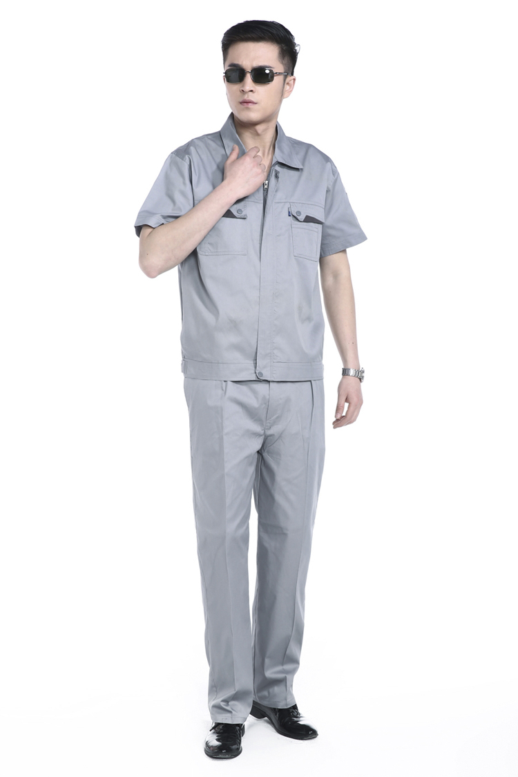 1574004159976583.jpg 短袖工程服套防静电工服 劳保工作服 维修4S汽修服 工装制服(图2)