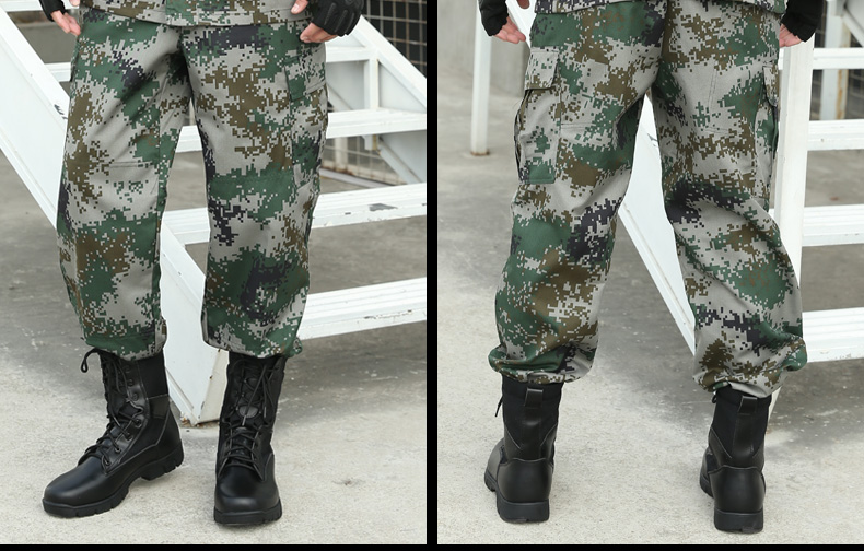 正品配发丛林迷彩服套装夏装军训服男女特种兵林地荒漠迷彩作训服(图4)