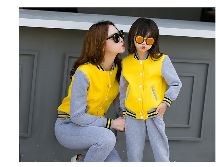 定制幼儿园亲子装2019冬季园服棒球服班服一家三口秋装团体服套装(图17)