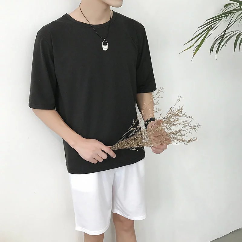 韩版学生班服定制短袖t恤印图五5分中袖宽松纯棉圆领毕业聚会服(图7)