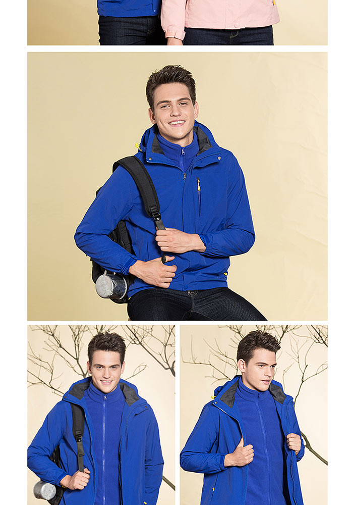 冬季大红色冲锋衣女三合一可拆卸加绒加厚防寒工作服男定制印logo(图12)