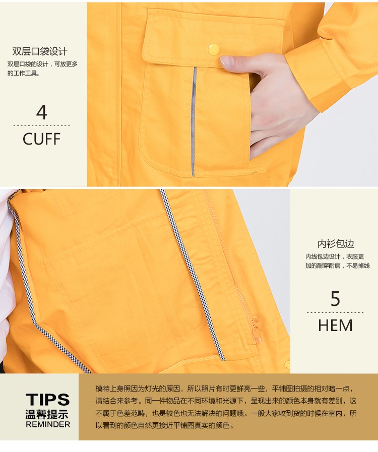 长袖工作服套装男上衣耐磨汽修棉布电焊工装厂服定制秋冬季劳保服(图13)
