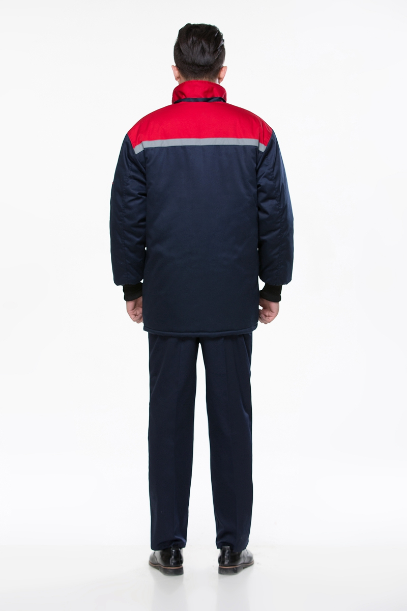 工作服棉衣防寒劳保加厚工程服冬装汽修维修师男厂服反光条棉袄(图11)