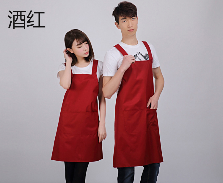 防水围裙定制印字logo防油美甲奶茶咖啡餐馆超市工作服务(图8)