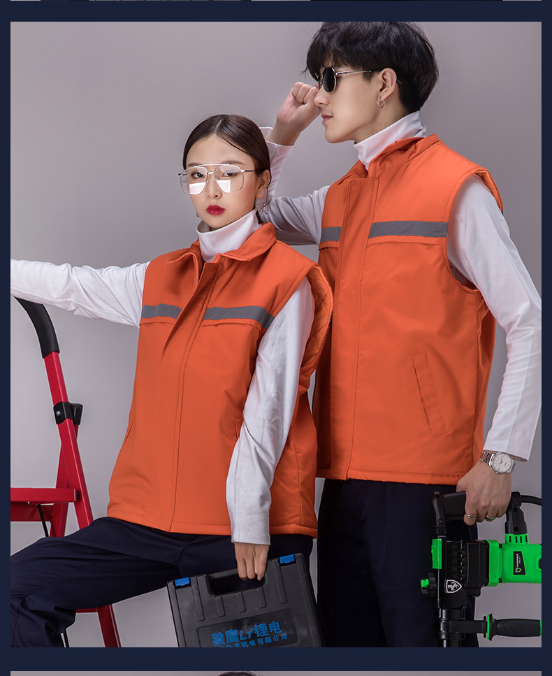 工作服马甲环卫马甲铁路公路马甲反光条马甲_背心工装马定制(图13)