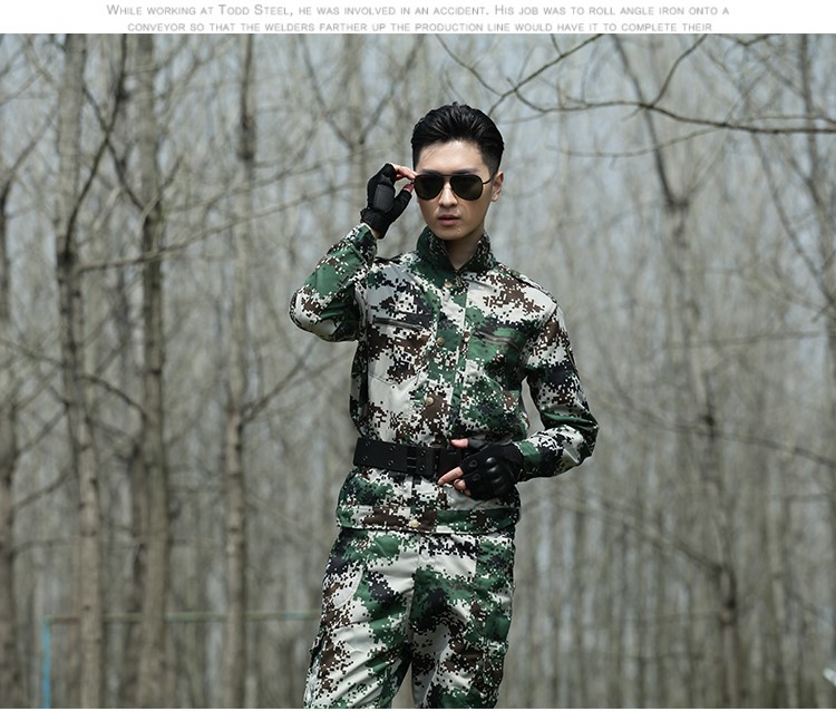 荒漠丛林迷彩服套装男特种兵学生薄款耐磨军训服军装女劳保工作服(图8)