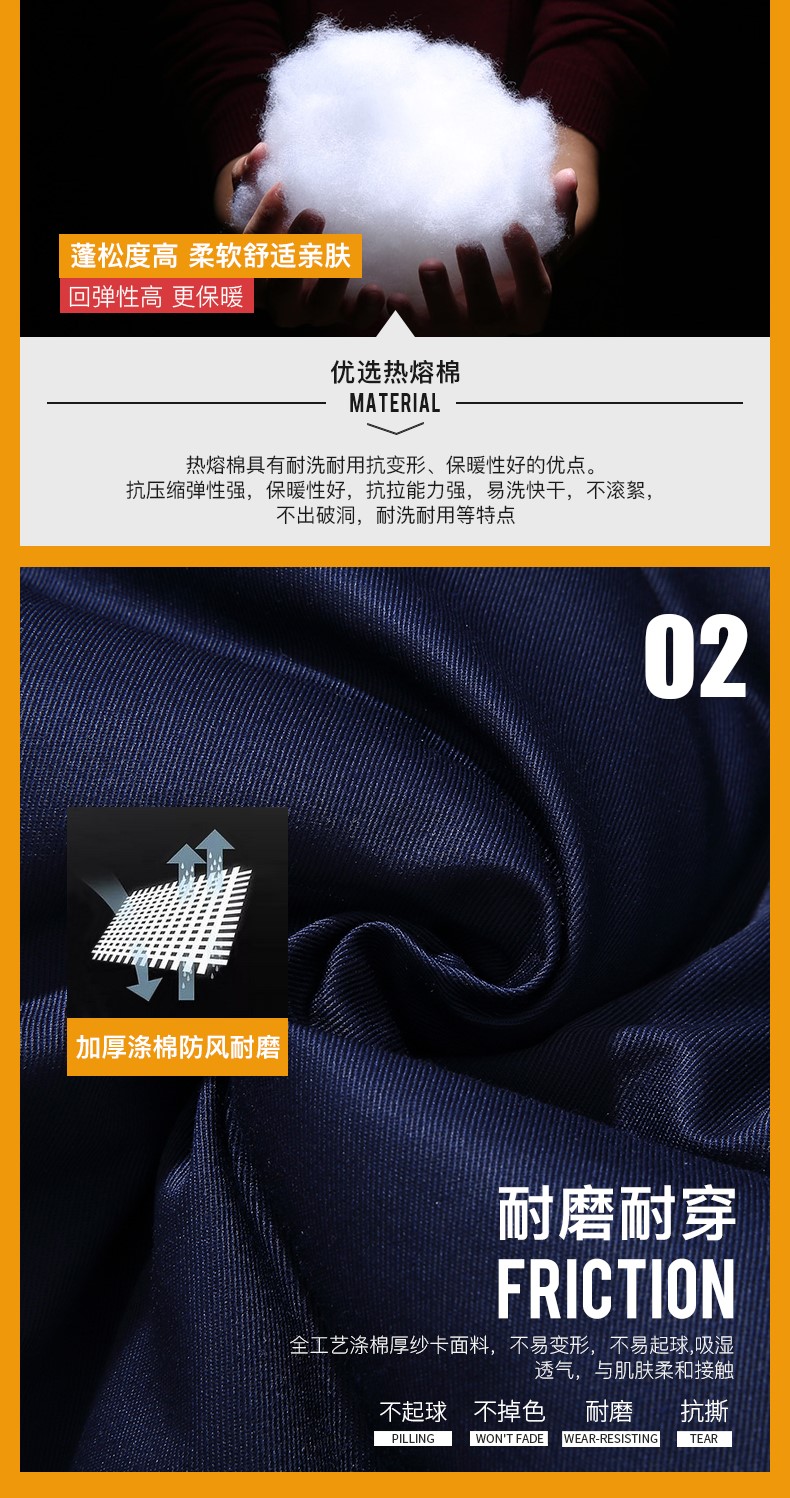 冬季工作服棉衣男女外套加厚防寒劳保服棉袄修理工厂车间棉服冬装(图5)