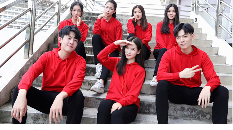 秋季新款卫衣定制logo长袖外套棒球服来图定做连帽工作服印字logo(图13)