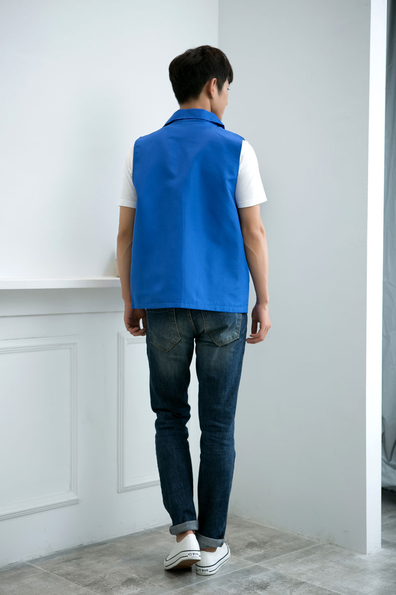 印logo定制志愿者马甲义工工作服公益活动服装v领背心纯棉红马甲(图30)