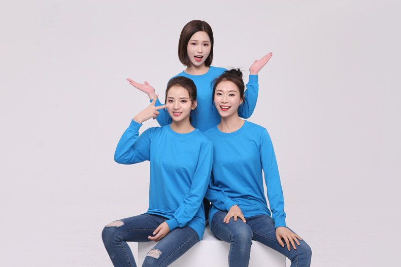 纯棉圆领卫衣工作服定制logo加厚企业文化衫定做无帽广告团体服装(图11)